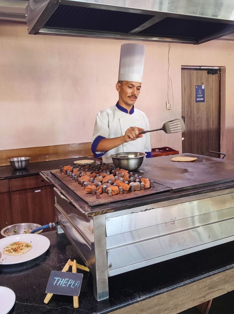 food at Statue of Unity Tent City